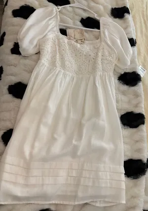 White Lace Bodice Babydoll Dress thumbnail 1