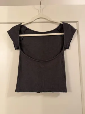 Aerie Dark Gray Ribbed Top thumbnail 7
