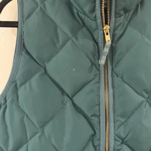J Crew Quilted Down Puffer Vest Womens S‎ Green Warm Lightweight Excursion 92465 thumbnail 4