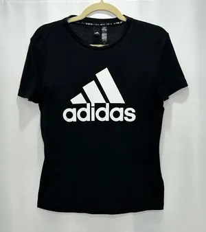 Adidas Black and White Logo Short Sleeve T-Shirt thumbnail 1