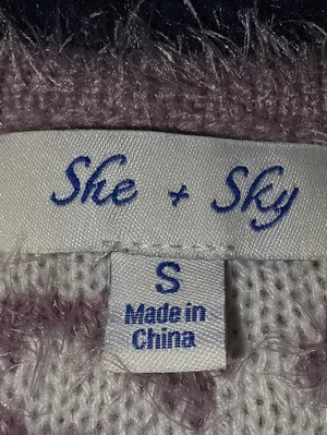 She & Sky Short Sleeve Animal Print Sweater Size Small thumbnail 4