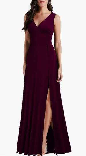 NEW Sleeveless Split Formal Dress Cocktail Party Maxi Dress M thumbnail 3