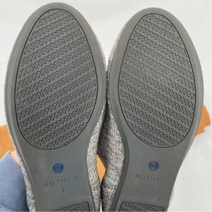Rothys Grey Shoes Comfortable Round Toe Office Neutral The Flat Taupe Heather 7 thumbnail 8