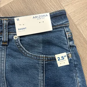 Arizona Women's Denim Shorts High Rise Size 11 thumbnail 9