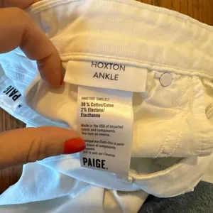Paige Hoxton ankle white raw hem mid rise skinny jeans 27 thumbnail 6
