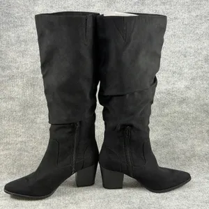 Sun + Stone Size-8M Womens Elviss Slouch‎ Knee High Dress Boots Black thumbnail 7