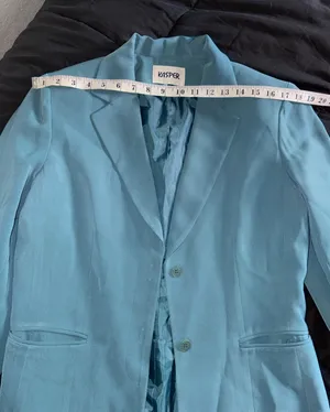 Kasper Teal Blazer Skirt Set thumbnail 1