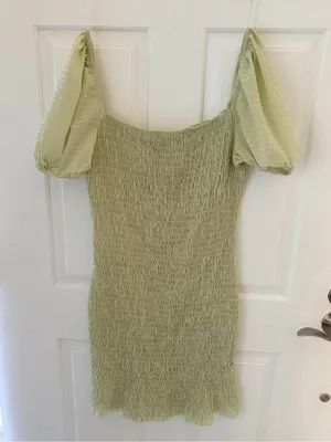Polly Smocked Mini Dress with Puff Sleeves thumbnail 2