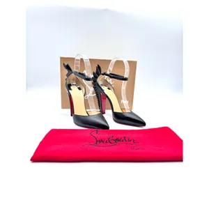 Christian Louboutin Black Fadonna Ruffle Wing Heels Pumps EU 36 thumbnail 10