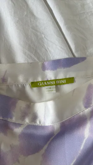 Gianni Bini Purple and White Midi Skirt thumbnail 3
