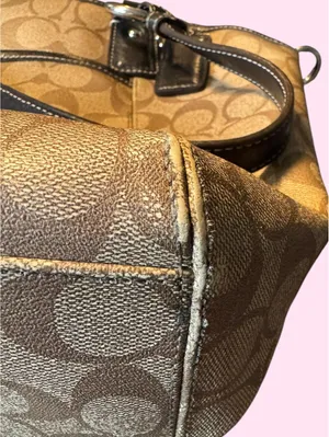 Coach Signature Canvas Tote Bag with Leather Trim thumbnail 3