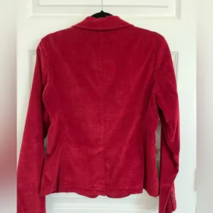 XXI‎ Brand Deep Red Corduroy Jacket Blazer Button Front Stretch Size L thumbnail 5