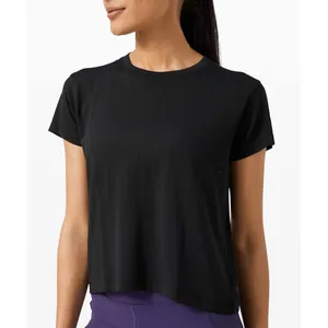Lululemon Black Train to Be Short Sleeve Relaxed Fit Mesh Shirt Size 4 thumbnail 2