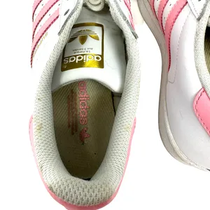 Adidas size 5 EVM 004001 white pink clamshell toe lace up sneakers‎ superstar thumbnail 6