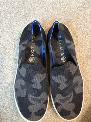 Rothy's Slip-On Sneakers - Black & Gray Camo size 8 thumbnail 6