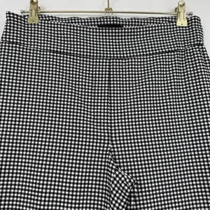 Autres Filles Houndstooth Pants Women M Black White Cropped Flare Stretch thumbnail 3