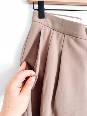 3.another High Rise Wide Leg Taupe Trousers Size M thumbnail 4