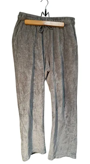 Free Haven Womens Sz Large Plush Sweatpants Lounge Pants Light Gray Straight Leg thumbnail 1
