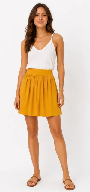 Anthropologie / Odille | Yellow Sunshine Skirt, size 4 thumbnail 1