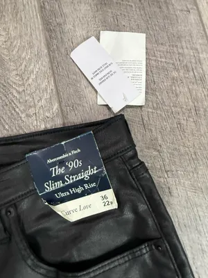 Abercrombie Black Leather Pants thumbnail 6