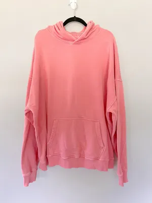 Abercrombie & Fitch Oversized Hoodie Sweatshirt Pink Coral XXL thumbnail 1