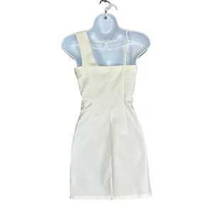 Superdown White Bodycon Slip Dress SMALL Plunging Asymmetrical Club Revolve NEW thumbnail 7