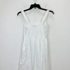 NEW J.Crew Eyelet Midi Dress Cotton Cottagecore Pockets Retro A Line White US 6 thumbnail 7