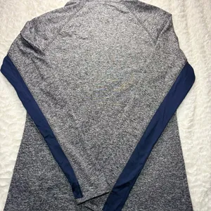 Fanatics Yankees Navy and Gray Quarter-Zip Pullover thumbnail 3
