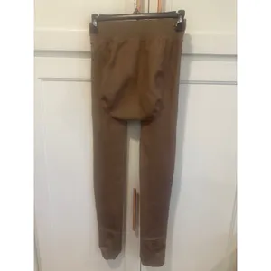 Womens Fleece Lined Tights Warm Winter Leggings Brown thumbnail 4