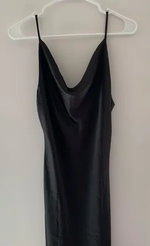 Princess Polly Black Maxi Satin Cowl Neck Dress thumbnail 1