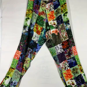 Skye's the Limit Soft Pant Boho Hippie Floral‎ Patchwork W/Pockets LG NEW thumbnail 2