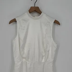 Lulus White Mock Neck Sleeveless Mini‎ Dress Party Cocktail NWT Medium thumbnail 5