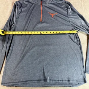 Texas Longhorns Quarter Zip Pullover Men XL Gray Burnt Orange NCAA Performance thumbnail 3
