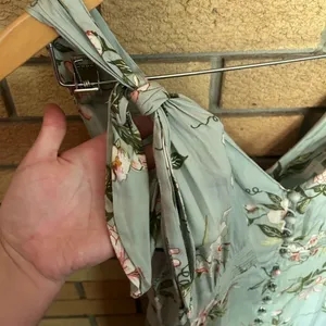 Rebecca Taylor Sleeveless Lita Tie Slip Dress Mint Floral Silk Cottage Size 2 thumbnail 6