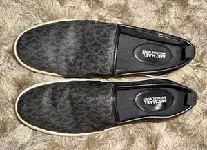 Michael Kors Black Monogram Slip On Sneakers thumbnail 1