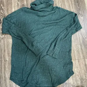 American Eagle Teal Ribbed Turtleneck Sweater thumbnail 1