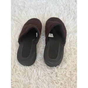 Cable Knit Slippers Mules‎ Clogs Brown Acrylic Cozy Comfort Slip On Shoes thumbnail 3