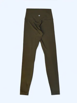 Lululemon Align High Rise Army Green Leggings yoga Pilates activewear gym size 4 thumbnail 6