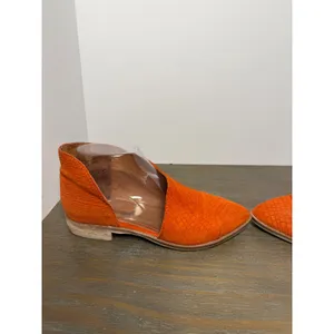 Free People Royale Flats Orange Textured Leather D'Orsay Shoes 36 US‎ 5.5 thumbnail 6