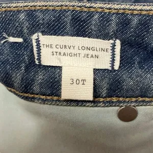 Madewell The Curvy Longline Straight Blue Medium Wash Denim Jeans Size 30T thumbnail 6