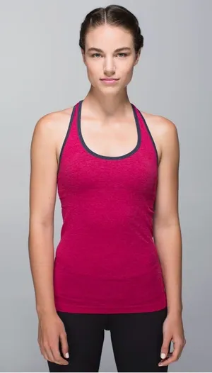Lululemon Ebb & Flow Racerback Tank in Heathered Bumble Berry Heathered Inkwell thumbnail 1