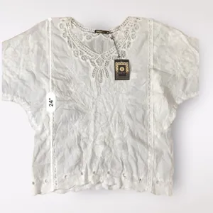 Spiaggia Dolce NWT Sheer Lace Blouse‎ Womens Size M Boho Beachy thumbnail 4