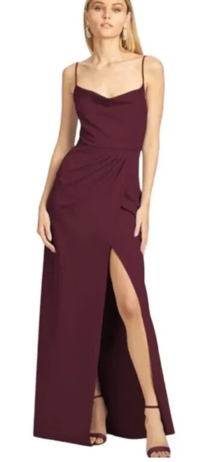 Sachin & Babi Paulina Gown Deep Wine Size 2 New With Tags wedding formal thumbnail 1