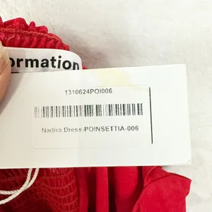 Reformation Nadira Midi Dress Size 6 NWT Poinsettia Red Cocktail Event Party thumbnail 9