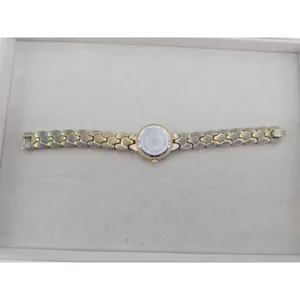 Elizabeth Taylor Wrist Watch Womens Two-Tone Rhinestone Bezel Analog Quartz* thumbnail 4