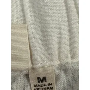 Land N Sea White Linen Blend Tie Casual Pants Women Size M Coastal‎ Lagenlook thumbnail 7
