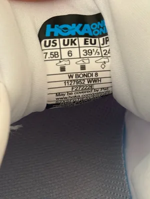 NWOB Hoka One One Bondi 8 Sneakers in White thumbnail 8