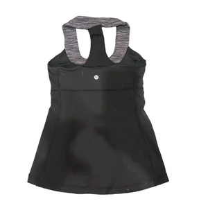 Lululemon Black & Grey Power Up Scoop Neck Racerback Tank Top‎ Women's Size 8 thumbnail 3