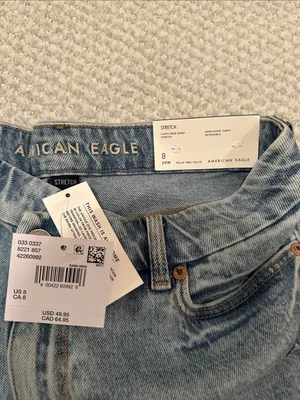 NWT American Eagle Curvy Mom Jean Shorts thumbnail 2