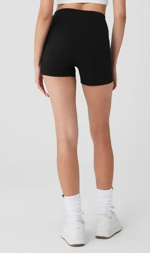Alo Vapor Fierce Black Airbrush High Waist 4 Way Biker Shorts Women Size XS thumbnail 3